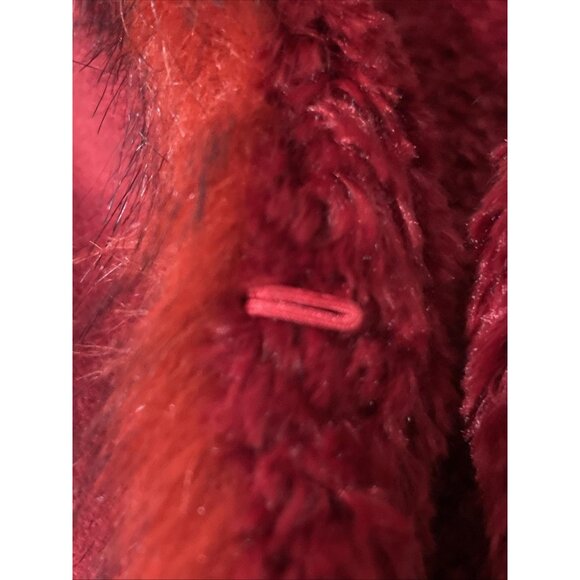 Tasha Polizzi Vest Womens Large Red Faux Fur Trim Suede Southwestern Western - Picture 8 of 10
